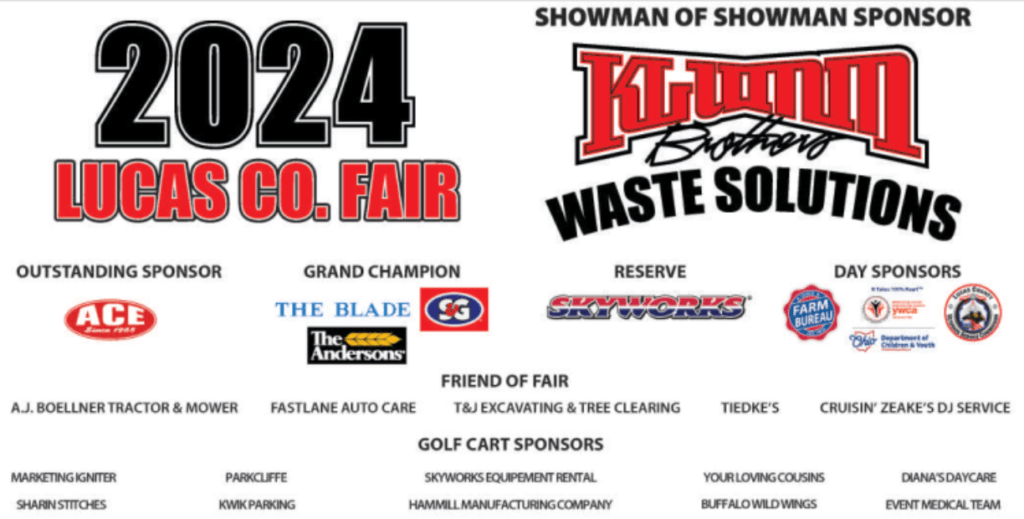 2024 Lucas County Fair Sponsors